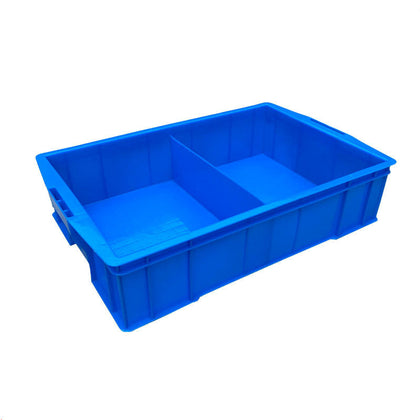 Пластиковая коробка для оборудования Коробка для деталей Коробка с фиксированным отделением Коробка для классифицированного хранения Отдельная коробка для оборота Аксессуары для винтов Ящик для инструментов 2 сетки Синие (590 * 380 * 140)
