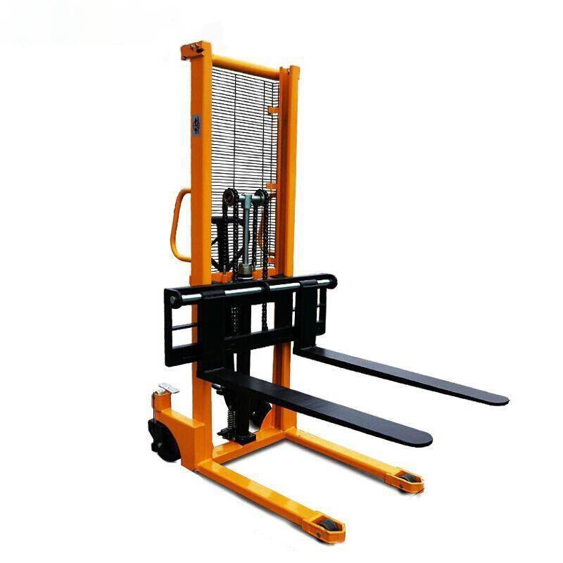 Manual Stacker 1000kg Load Capacity Forklift 1.6M Manual Hydraulic StackerLift Forklift Loading And Unloading Lifting Stacking Truck Heavy Load 1 Ton