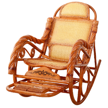Кресло-качалка для взрослых, кресло-качалка с откидной спинкой, зима-лето, двойное кресло из ротанга для взрослых, балкон, домашнее, для отдыха, для пожилых людей, беззаботное ленивое кресло