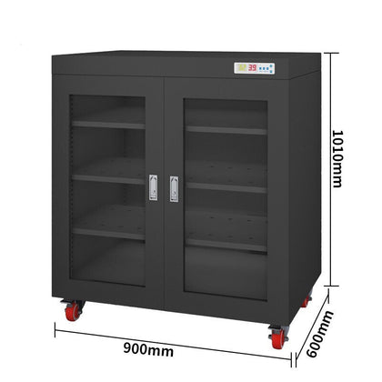 Промышленный влагостойкий шкаф на 320 литров, черный. Относительная влажность 20% ~ 60%. Шкаф для электронного хранения чипов. Низкотемпературная сушка.