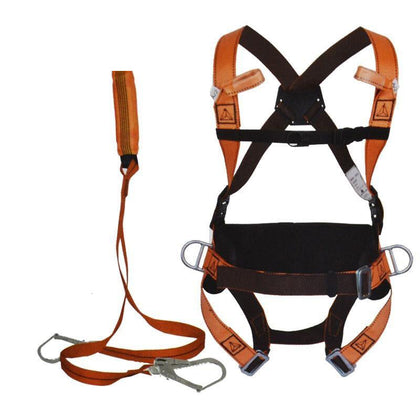 Construction Of Double Hanging Points And Double Hooks On The Back Of Five Point Rock Climbing Fire Fighting System For High Altitude Work Safety Belt