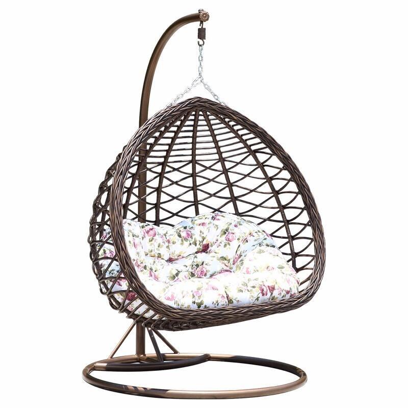 Double Bold Style Hanging Chair Dormitory Indoor Swing Hammock Rocking Chair Courtyard Balcony Bird's Nest Hanging Basket Rattan Chair Rocking Chair