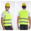 6 шт. светоотражающий жилет ECVV, рабочий жилет, высокая видимость, предупреждающий жилет для дня и ночи, дорожная, строительная защитная одежда