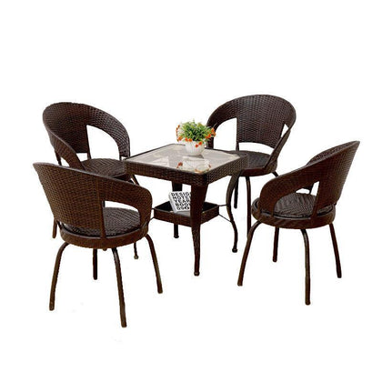 Балконный стол, стул из ротанга, набор из трех предметов, вращающийся стул, небольшой чайный столик, двор, квадратный стол для отдыха, стул Тенг, комбинация стульев со спинкой