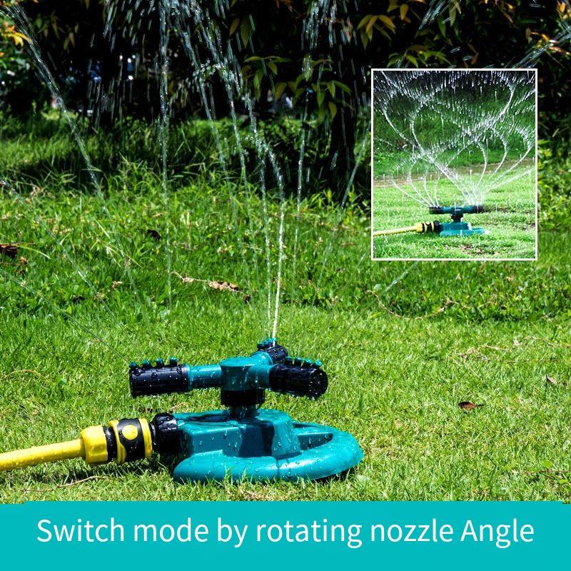 10 Pieces Landscape Gardening Automatic Rotary Sprinkler 360 Degree Irrigation Lawn Garden Watering Roof Cooling Sprinkler Independent + 1 4-point Interface