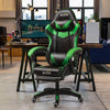 Игровое кресло ECVV Эргономичное кресло с откидной спинкой в ​​гоночном стиле Вибрационный массаж Утолщенная искусственная кожа с латексным наполнителем для киберспортсменов Игровой якорь 