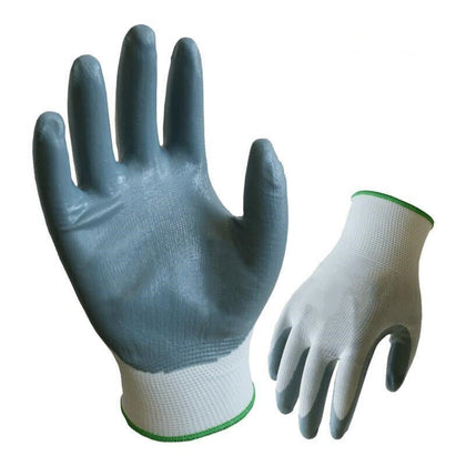 6 пар/пакет перчаток с нитриловым покрытием. Маслостойкие, износостойкие, противоскользящие. Удобные и дышащие перчатки для защиты труда.