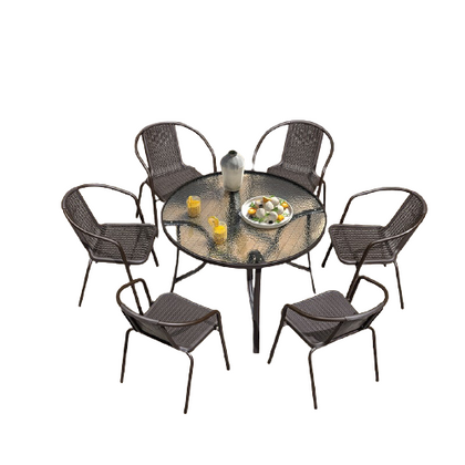 Открытый балконный стол, стул из ротанга, комбинированный стул для отдыха, дворовый стул, уличная терраса, садовый стол, стул, простая современная железная мебель