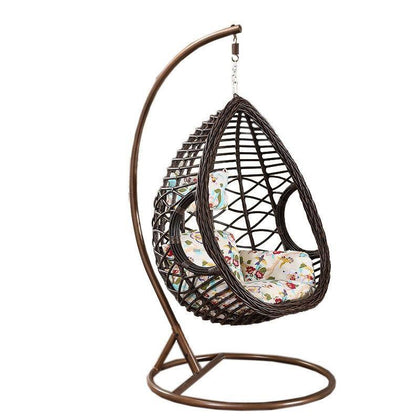 Крытый подвесной стул из ротанга с корзиной, одинарный двойной подвесной стул с орхидеей, балкон, кресло-качалка для взрослых, птичье гнездо, качели, подвесное кресло-гамак