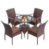 Балконный стол и стул Стул из ротанга Двор Современный простой сад Открытый стол и стул Стул из ротанга для отдыха Стол и стул из ротанга