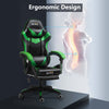 Игровое кресло ECVV Эргономичное кресло с откидной спинкой в ​​гоночном стиле Вибрационный массаж Утолщенная искусственная кожа с латексным наполнителем для киберспортсменов Игровой якорь 
