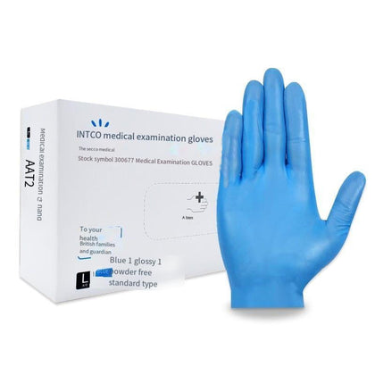 1000 шт./коробка перчаток размера L одноразовые синтетические нитриловые синие перчатки