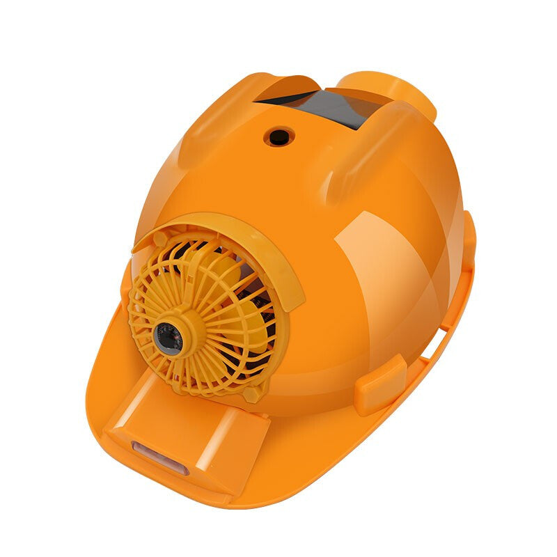 Hard Hat Safety Helmet With Solar Rechargeable Fan With Headlamp Breathable Sunshade Helmet, Use For Construction Sites In Summer