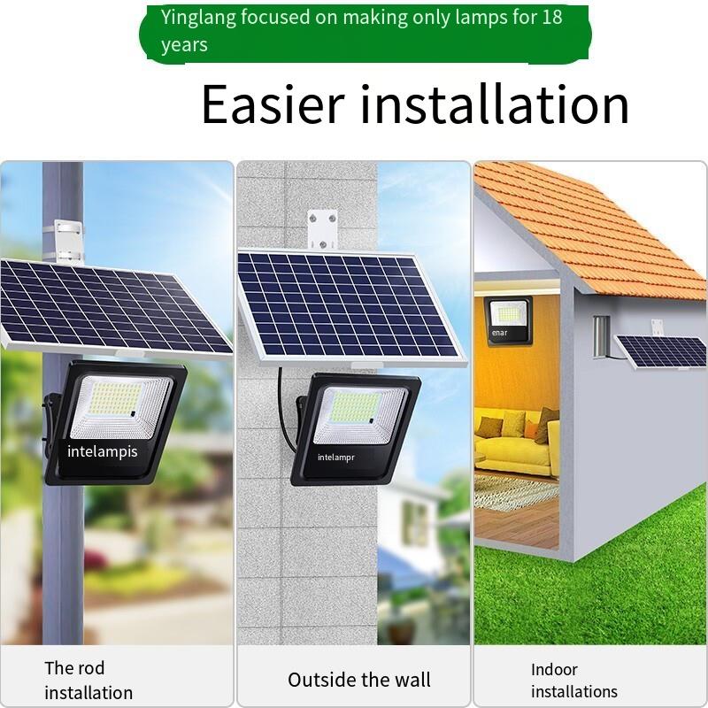 Solar Lamp Outdoor Courtyard Household Lighting LED Street Lamp New Rural Outdoor Waterproof Projection Lamp Intelligent Light Controlled Projection Lamp
