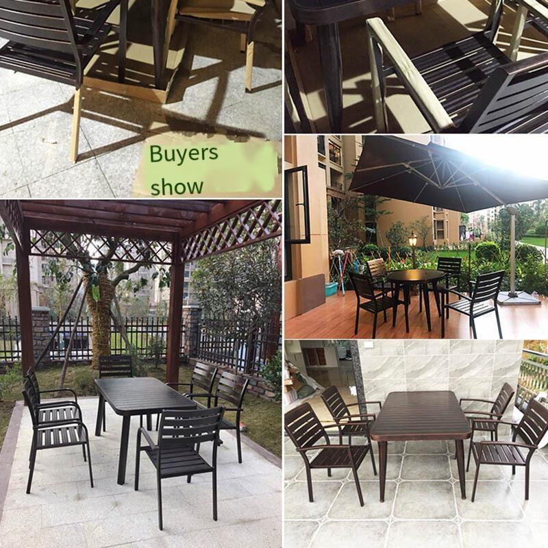 Outdoor Furniture Courtyard Table And Chair Balcony Terrace Villa Courtyard Table And Chair Leisure Iron Table And Chair Group Aluminum Alloy Table