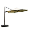 Наружный солнцезащитный зонт для двора, солнечный светодиодный зонт с подсветкой, роскошный солнечный зонт, круглый 3,5 м, подвесной зонт с подсветкой