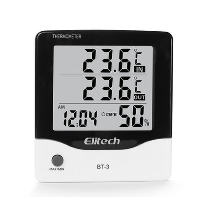 Цифровой измеритель температуры и влажности с электронными часами, будильником, внутренним и наружным термометром