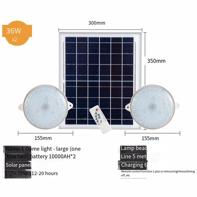 Solar Lamp Outdoor Courtyard Lamp Household Emergency Lamp Living Room Bedroom Ceiling Lamp Photovoltaic Power Generation Solar Lamp