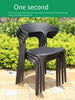 Outdoor Courtyard Table And Chair Terrace Plastic Milk Tea Balcony Modern Simple Leisure Restaurant Table And Chair 4 + 80cm Black Silk Glass Round Table [high Temperature And Corrosion Resistance]