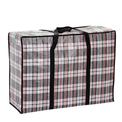 50 * 32 * 24 см, черная решетка, 10 упаковок тканой сумки, сумка для переезда небольшого размера, очень толстая ткань Оксфорд, сумка для упаковки багажа, водонепроницаемая сумка для хранения из змеиной кожи