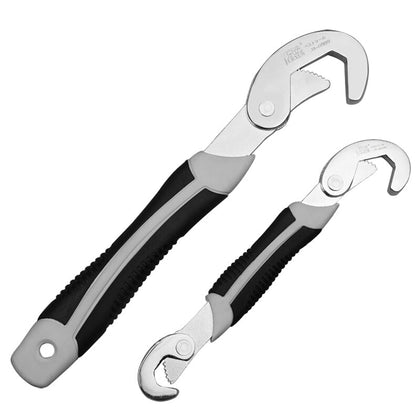 6 шт., 2-х предметный многофункциональный гаечный ключ, разводной ключ с открытым концом, быстрый трубный ключ, крюковый тип, плоскогубцы для водяного насоса, инструмент для круглых трубных ключей (серый, черный)