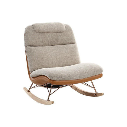 Бежевое кресло-качалка, скандинавское простое современное кресло-качалка, одноместный диван для спальни, балкон, ленивое кресло, кресло для отдыха для взрослых