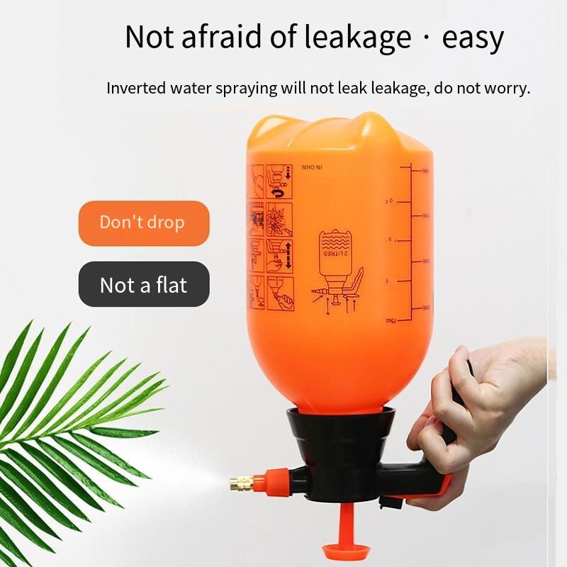10 Pcs Watering Pot Watering Candy Color Gardening Hand Pressure Watering Pot Balcony Watering Flower Watering Plastic Transparent Watering Pot 2L Thickened Orange Pot