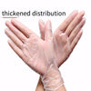 Disposable Transparent Gloves 100 PVC Gloves Transparent Thickened Catering Kitchen ( Average Size )