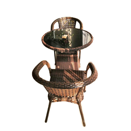 Стул из ротанга, чайный столик, набор из трех предметов, балкон, домашнее плетение для отдыха, маленькое уличное кафе, комбинация обеденного стола и стула, 65 встроенных квадратных стола + 2 стула (специальная цена)