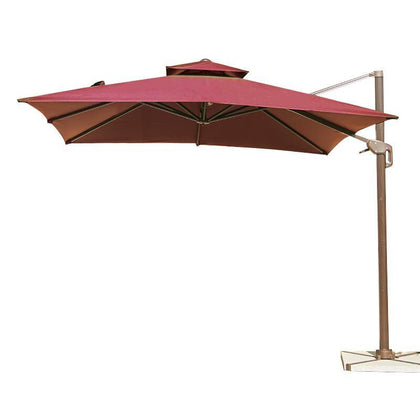 Зонт во дворе, уличный зонтик от солнца, большое солнце, римский большой киоск, терраса, сад, балкон, сторожевая будка, зонт с солнечным светом, классический зонт: квадрат 2,5 м [140 Jin Marble Base]