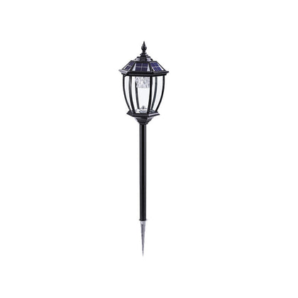 Торшер на солнечной батарее, садовая вилла, уличная лампа для двора, общественный проход, водонепроницаемый торшер для лужайки, черный двухцветный светильник 