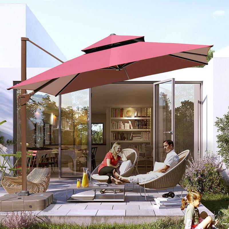 Outdoor Sunshade Umbrella Courtyard Big Sun Roman Umbrella Terrace Garden Stall Upgrade 2.5m + 140kg Stone Seat