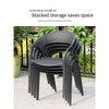 Outdoor Table And Chair Balcony Small Garden Leisure Outdoor 4 + 1 [with 70cm Carbon Steel Square Table]
