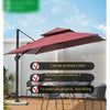 Наружный зонтик от солнца во дворе, в саду, большой римский зонт, киоск, терраса на вилле, квадратный черный квадратный римский зонт Кинг-Конга 2,5 м - с резервуаром для воды