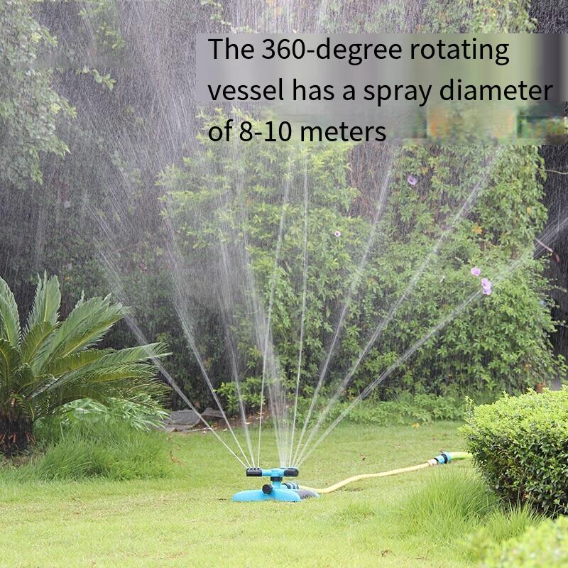 6 Pieces Garden And Horticulture Automatic Rotary Sprinkler 360 Degree Irrigation Lawn Garden Watering Roof Cooling Sprinkler Series + Six Taps [set]