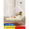 Balcony Hanging Chair Household Rocking Chair Indoor Basket Rattan Chair Single Double Bedroom Girl Swing Lazy Bird's Nest Rocking Thick Rattan Double With Pedal White