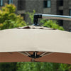 Outdoor Umbrella Aluminum Alloy Sunshade 2.5m Courtyard Hotel Garden Balcony Side Stall Sunscreen 2.5x2.5m Grayish Brown Without Pressure Block