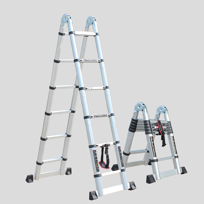 Multi-Position Aluminum Ladder A-Frame/ Straight Multi-purpose Ladder For Home/Garden Work Telescoping Extension Ladder For Outdoor Indoor Use