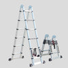 Многопозиционная алюминиевая лестница с А-образной рамой/прямая многофункциональная лестница для дома/садовых работ, телескопическая удлинительная лестница для наружного использования в помещении