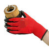 12 пар нитриловых латексных красных защитных перчаток свободного размера с клейким покрытием для защитных перчаток на строительной площадке