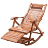 Бамбуковое кресло-качалка с удобными подушками, складной шезлонг, открытый релаксант, кресло с креслом с нулевой гравитацией для взрослых, ленивое повседневное деревянное кресло для дома