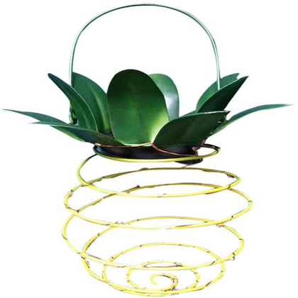 Solar Pineapple Lantern Iron Lantern LED Copper Wire Lamp String Outdoor Waterproof Garden Decorative Hanging Lamp 24/30/60 LEDs