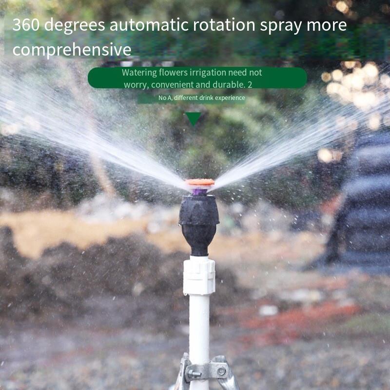 6 Pieces 360 Degree Automatic Rotary Sprinkler Watering Artifact Sprinkling Green Lawn Watering Garden Vegetable Agricultural Cooling Irrigation Sprinkler 4 Points Mcgonagall Sprinkler + Ground Plug + 4 Points Quick Connect