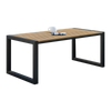 Набор цветов тикового дерева: квадратный стол 75*75*75+4 одиночных стула Пластиковое дерево Патио-парк Открытый стол и стул Мебель для балкона Маленький чайный столик Кафе во дворе на открытом воздухе