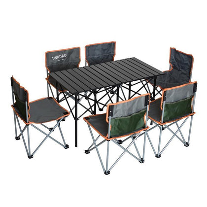 Армейский зеленый складные столы и стулья для улицы, портативные столы и стулья из алюминиевого сплава для самостоятельного вождения, путешествия, кемпинг, барбекю, удобный набор