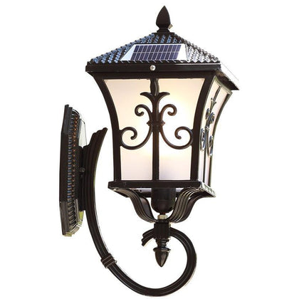 Солнечная настенная лампа, уличная водонепроницаемая индукционная лампа для двора, коридор, вилла, домашняя дверь, светодиодная лампа, солнечная стрелка, небольшой настенный светильник, светодиодная лампа по умолчанию, теплый свет