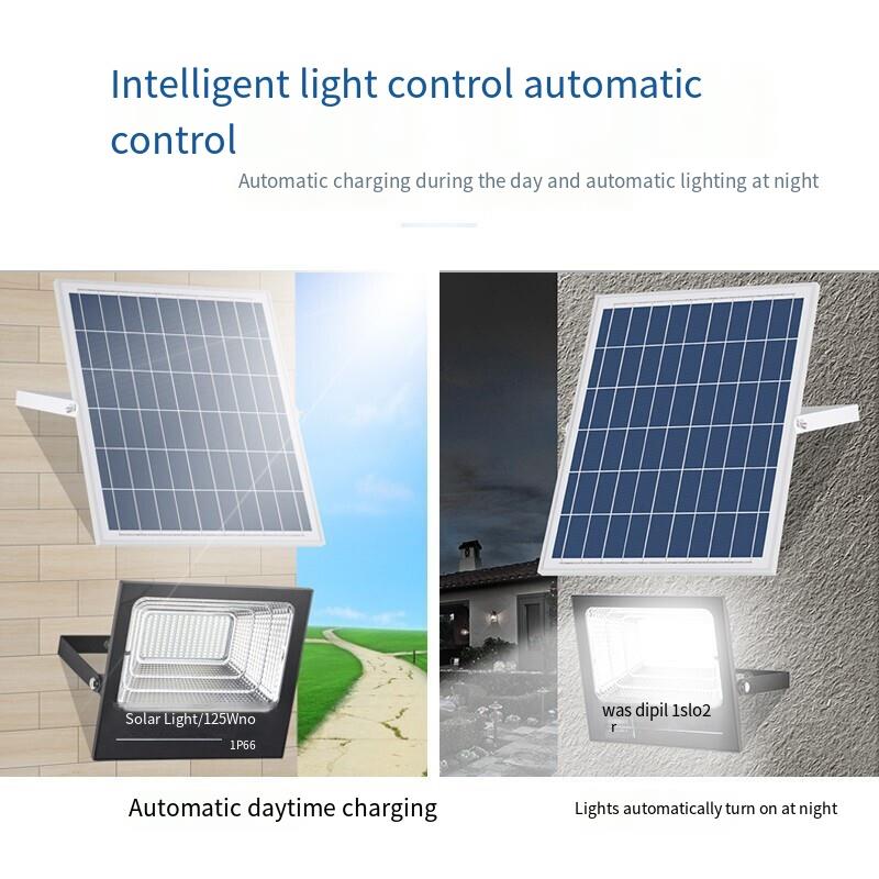 Solar Light Controlled 100w Street Light Outdoor Courtyard Light LED Projection Court Household Floodlight Induction Factory Workshop Lighting