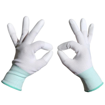 20 пар перчаток с полиуретановым покрытием, нейлоновые перчатки для охраны труда, дышащие и нескользящие, без специфического запаха