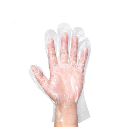 30 упаковок Одноразовые перчатки PE Прозрачная пленка Санитарные перчатки Кухонная чистящая пленка для рук Индустрия красоты 100 шт./упак. Прозрачный Один размер подходит всем