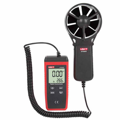 UNI-T цифровой анемометр мини-тестер температуры скорости ветра ЖК-дисплей измерение скорости воздушного потока MAX/AVG